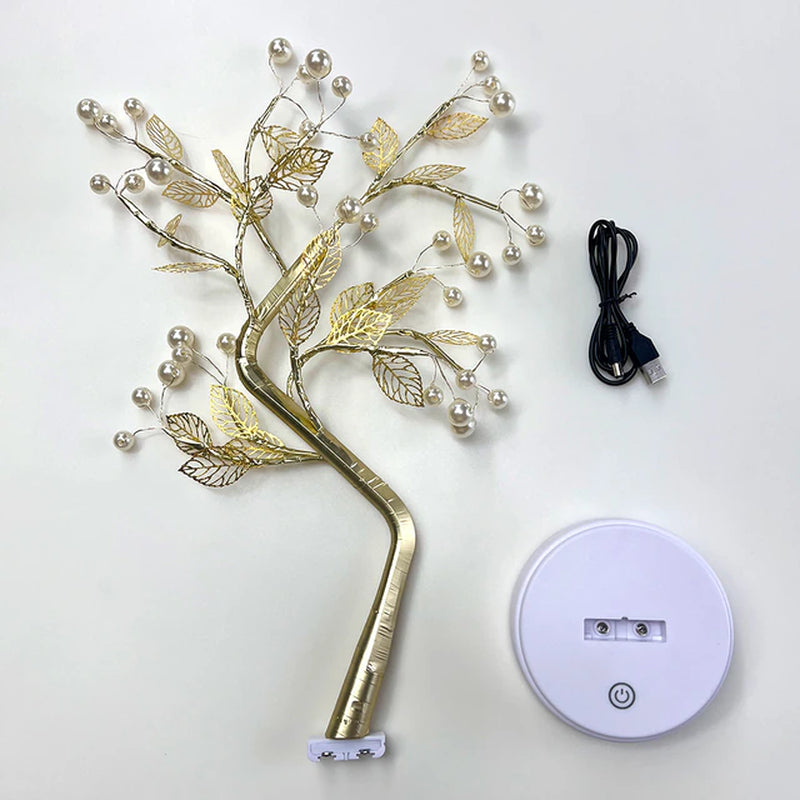 Tabletop Tree Lamp, Decorative LED Lights USB or AA Battery Powered for Bedroom Home Party