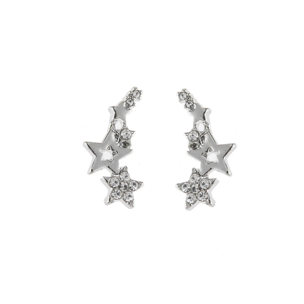 2021 Moon Star Ear Tiny Star Moon Stud Earrings for Women Everyday Girls Birthday Gift Jewelry Mini Star Stud Earrring