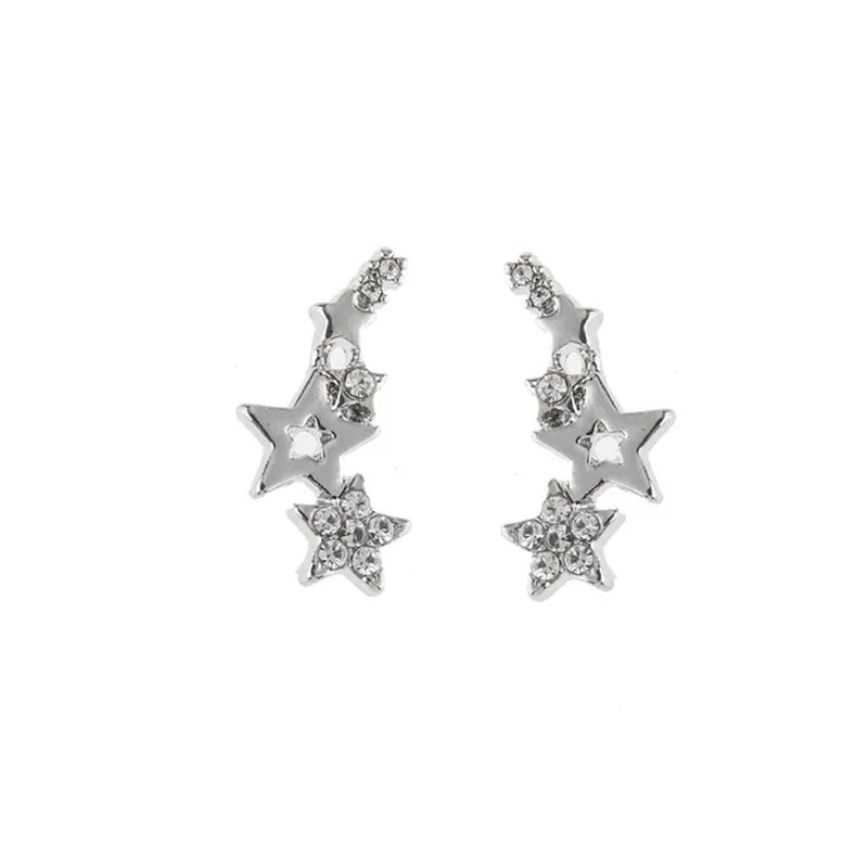 2021 Moon Star Ear Tiny Star Moon Stud Earrings for Women Everyday Girls Birthday Gift Jewelry Mini Star Stud Earrring