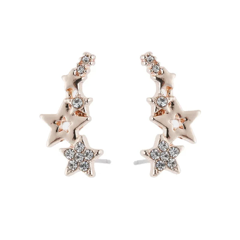 2021 Moon Star Ear Tiny Star Moon Stud Earrings for Women Everyday Girls Birthday Gift Jewelry Mini Star Stud Earrring